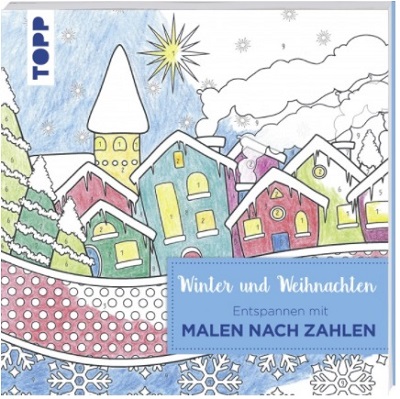 Entspannen mit Malen nach Zahlen - Winter und Weihnachten